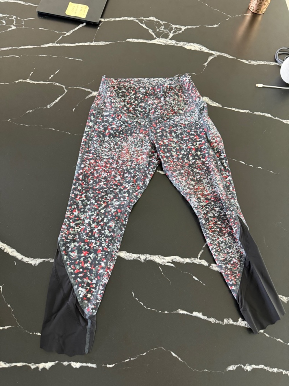 lululemon athletica Black Multi-Flower Print Align Pant